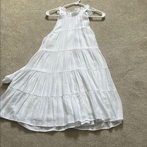 Entro White Tiered Casual Dress